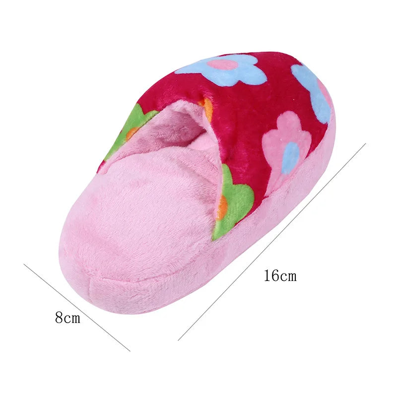 Pet Toys Squeaker Plush Slipper